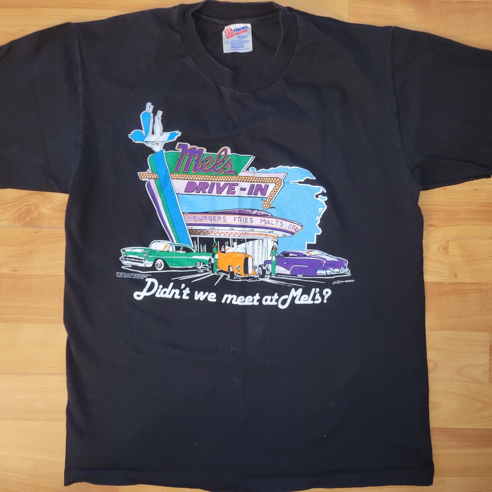 Vintage San Francisco Retro Mel’s Drive In Diner Promo T-Shirt Hanes, Medium